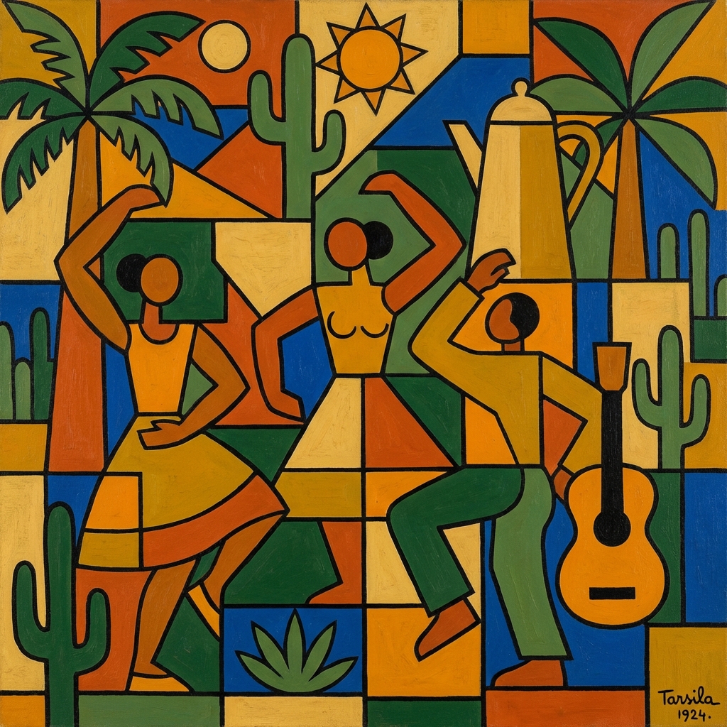 Estilo Tarsila do Amaral - Abstracionismo Geométrico